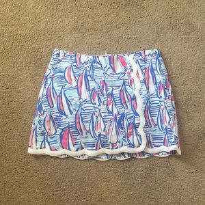 Lilly Pulitzer Size 00 Sailboat Skort